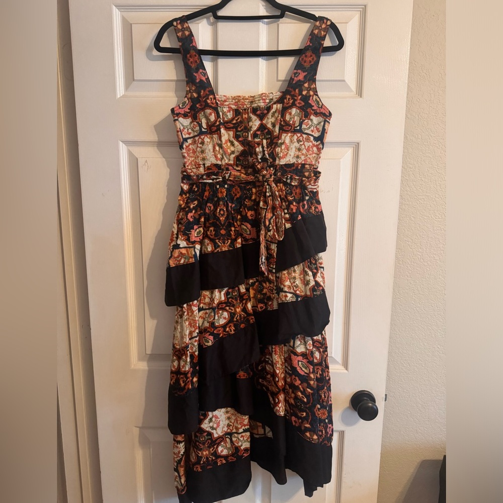 By Anthropologie Midi Tiered Dress